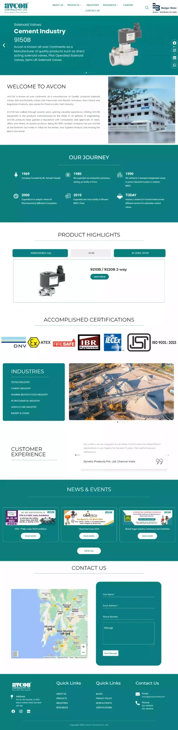 Avcon Controls website